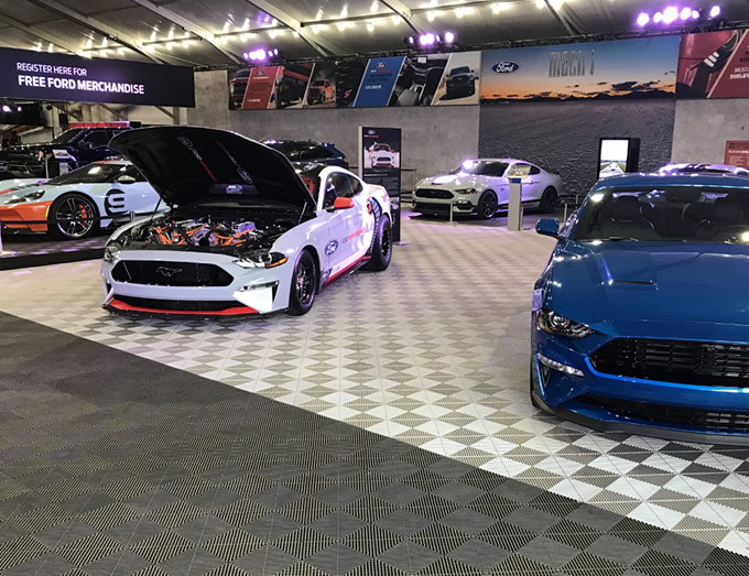 Ford on Pearl Grey and Jet Black floor tiles