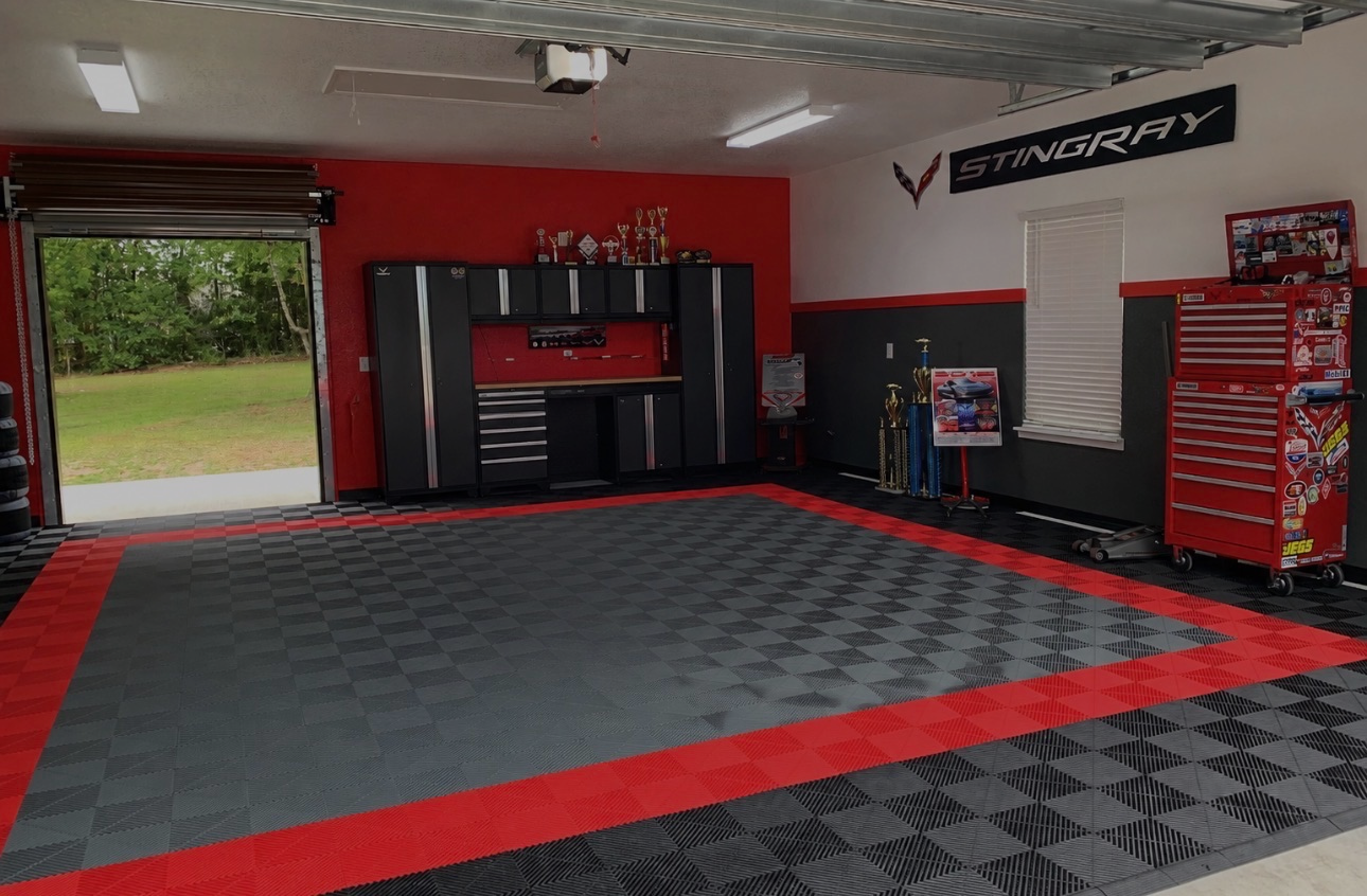Garage flooring installation